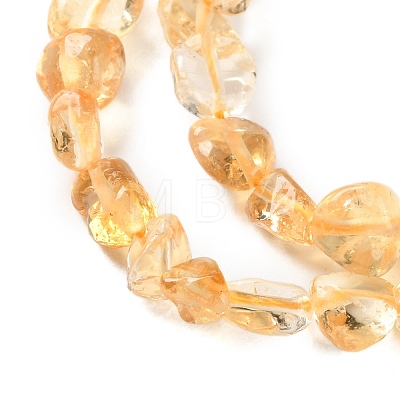 Heated Natural Citrine Beads Strands G-P497-01C-39-1