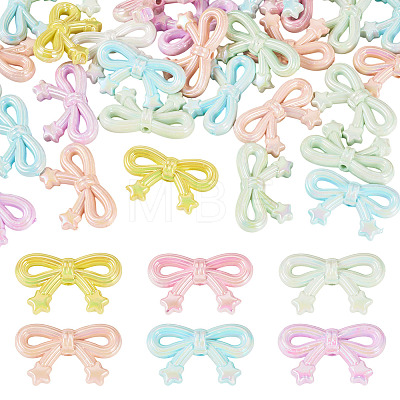 30Pcs Opaque UV Plating Acrylic Beads OACR-TA0003-68-1