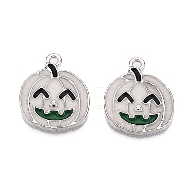 Halloween Theme Rack Plating Luminous Alloy Enamel Pendants ENAM-N056-229P-1