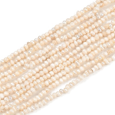 Natural Cultured Freshwater Pearl Beads Strands X-PEAR-S016-001-1
