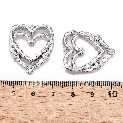 Rack Plating Alloy Rhinestone Pendants PALLOY-T091-06P-NR-1