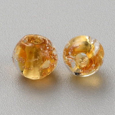 Luminous Handmade Gold Sand Lampwork Beads FIND-TAC0005-35A-02-1