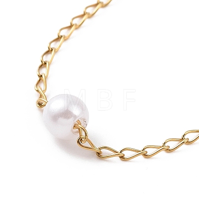 Round Plastic Imitation Pearl Beaded Bracelets BJEW-E054-06G-1