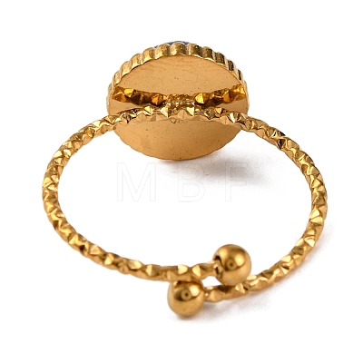 Round Natural Tiger Eye Finger Rings RJEW-Q822-01G-05-1