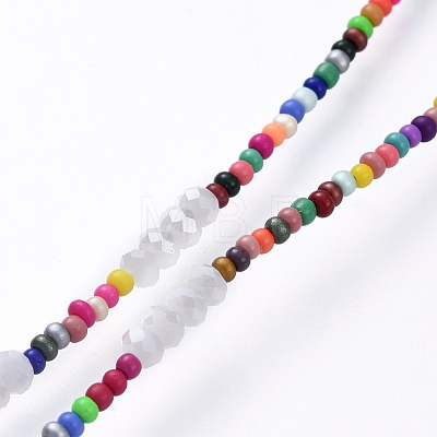 Glass Seed Beads Glasses Neck Cord AJEW-EH00025-1