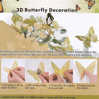 3D Plastic Wall Stickers DIY-F077-03A-1