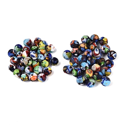 Handmade Millefiori Glass Lampwork Round Beads LA-N001-01A-12MM-1