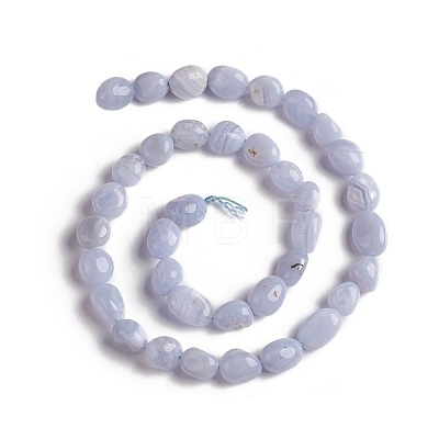 Natural Blue Lace Agate Beads Strands G-D0002-D75-1