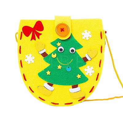 DIY Non-woven Christmas Theme Bag Kits DIY-Q031-01E-1