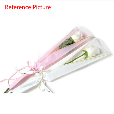 Flower Wrapping Paper Single Rose Packaging Bag ABAG-WH0011-05-1
