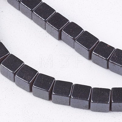Non-Magnetic Synthetic Hematite Beads Strands X-G-Q527-4x4mm-1-1