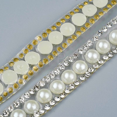 Two Rows Rhinestone Cup Chain((Hot Melt Adhesive On The Back) DIY-WH0001-83-1