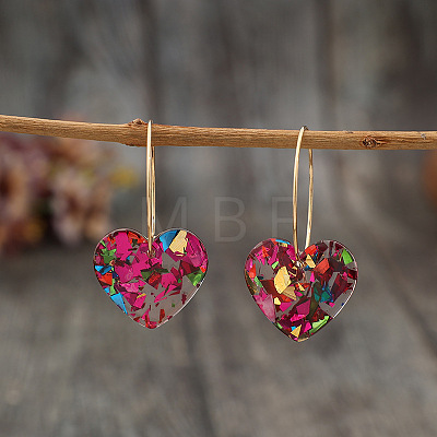 Resin Hoop Earrings FS-WG60B6C-03-1