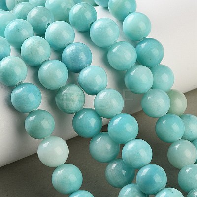 Natural Striped Stone Beads Strands G-B192-B01-10mm-1