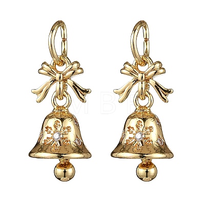 Brass Micro Pave Cubic Zirconia Pendants KK-Z127-01G-1