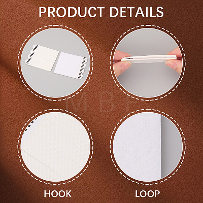 2 Sets Removable Plastic & Traceless Glue Hook and Loop Fastener DIY-CN0003-17A-1
