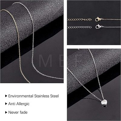 Unicraftale 304 Stainless Steel Pendant Necklaces NJEW-UN0001-02-1