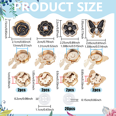 Alloy Enamel Cufflinks BUTT-NB0002-22A-1