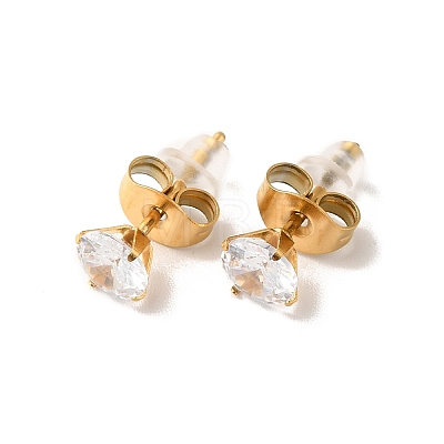 Acrylic Butterfly Pendant Necklace & Cubic Zirconia Diamond Stud Earrings SJEW-M099-04G-1