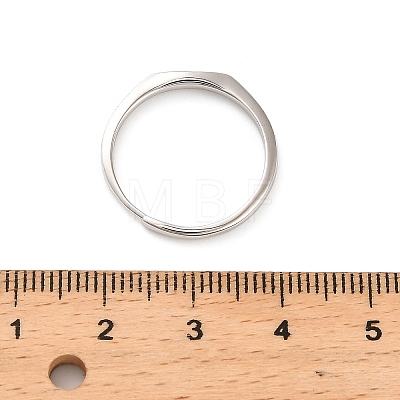 Rhodium Plated 925 Sterling Silver Adjustable Rings RJEW-S397-01P-12-1