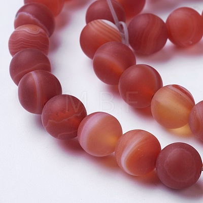 Natural Grade A Striped Agate/Banded Agate Beads Strands G-E478-02-6mm-1