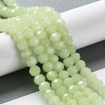 Baking Painted Imitation Jade Glass Bead Strands DGLA-A034-J8MM-A21-1