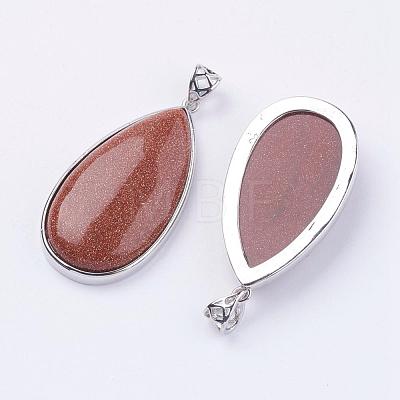 Synthetic Goldstone Big Pendants G-I184-01-1