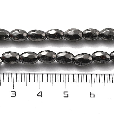 Synthetic Magnetic Hematite Beads Strands G-P518-07B-1