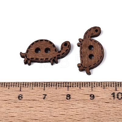 2-Hole Tortoise Wood Buttons BUTT-Q046-02B-1