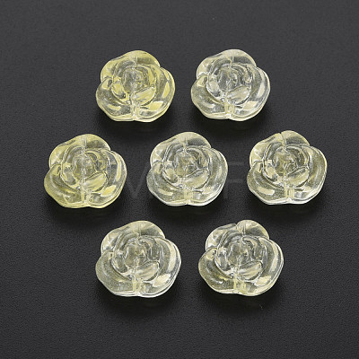 Transparent Baking Painted Glass Beads X-GLAA-S190-022-A09-1