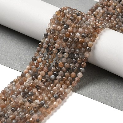 Natural Multi-Moonstone Beads Strands G-B074-B08-03-1