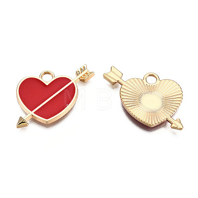 Light Gold Plated Alloy Pendants ENAM-T009-35A-1