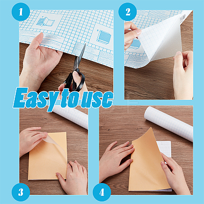 Plastic Frosted Self Adhesive Book Wrap DIY-WH0488-69B-1
