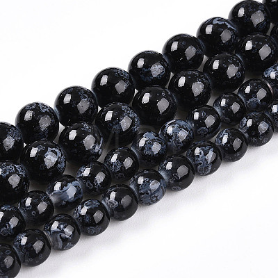 Baking Paint Glass Beads Strands DGLA-N008-10mm-10-1