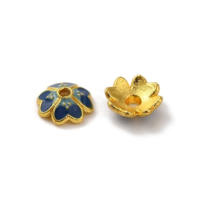 Alloy Enamel Beads Caps FIND-G074-02A-1