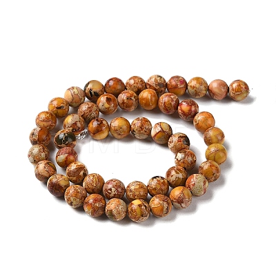 Natural Imperial Jasper Beads Strands G-I122-8mm-24-1