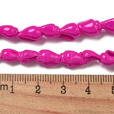 Spray Painted Natural Spiral Shell Beads Strands BSHE-G039-08C-1