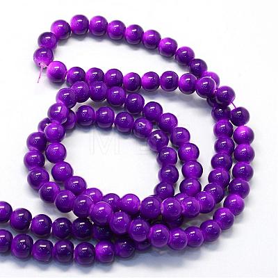 Baking Painted Glass Round Bead Strands DGLA-Q020-6mm-34-1