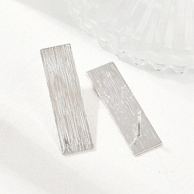 Brass Stud Earrings EJEW-G471-27B-P-1