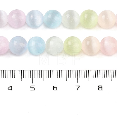 Macaron Color Natural Selenite Beads Strands G-C142-01B-10-1