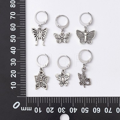 Butterfly Alloy Multifunction Pendant Decorations HJEW-CJ00005-1