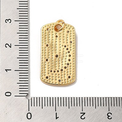 Rack Plating Brass Micro Pave Cubic Zirconia Pendants KK-K377-39G-1