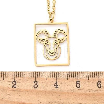 304 Stainless Steel Necklace LS-NJEW-D330-01G-10-1