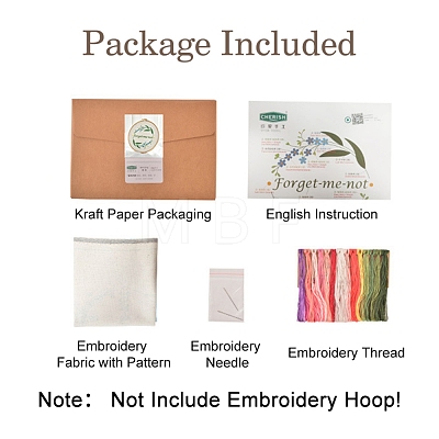 Embroidery Starter Kits DIY-P077-030-1