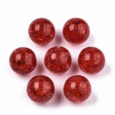 Transparent Crackle Acrylic Round Beads Strands X-CCG-R002-12mm-02-1