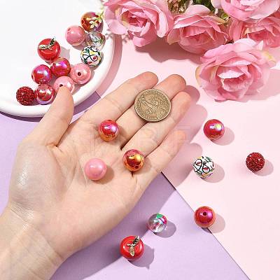 DIY Acrylic and Pave Disco Ball Beads Findings Kits DIY-FS0010-56A-1