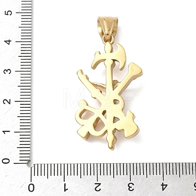 Easter 304 Stainless Steel Pendants LS-STAS-D207-10G-1