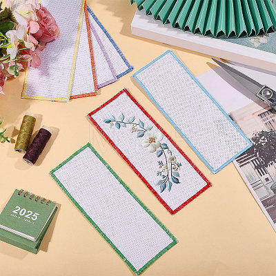 28Pcs 7 Colors Cotton Blank Bookmarks AJEW-GL0003-59-1