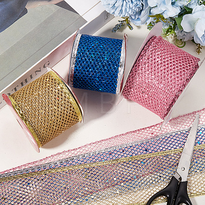 9M Sparkle Polyester Mesh Ribbon with Paillettes OCOR-WH20012-15B-1