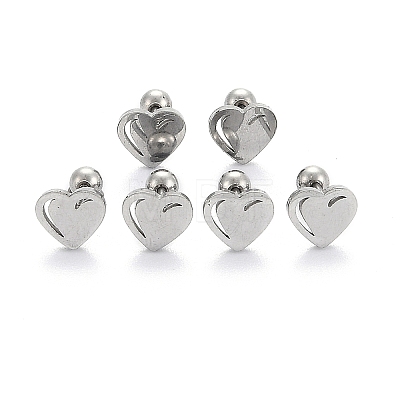 Tarnish Resistant 201 Stainless Steel Barbell Cartilage Earrings LS-EJEW-R147-38-1